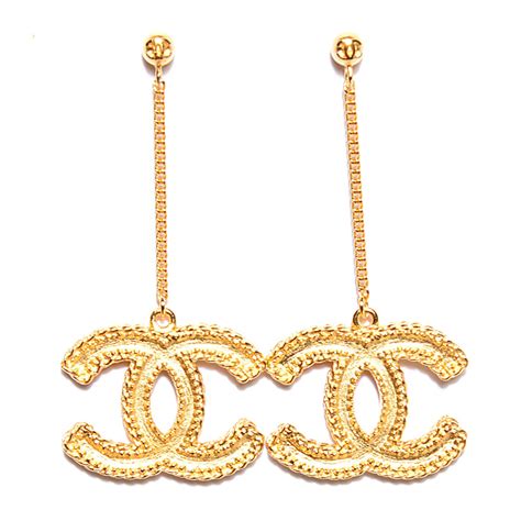 earrings chanel gold